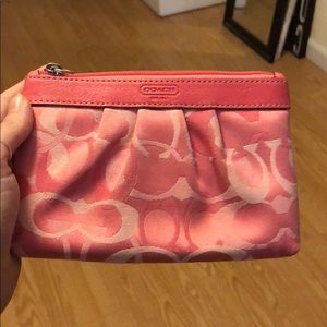 Pink Coach wristlet